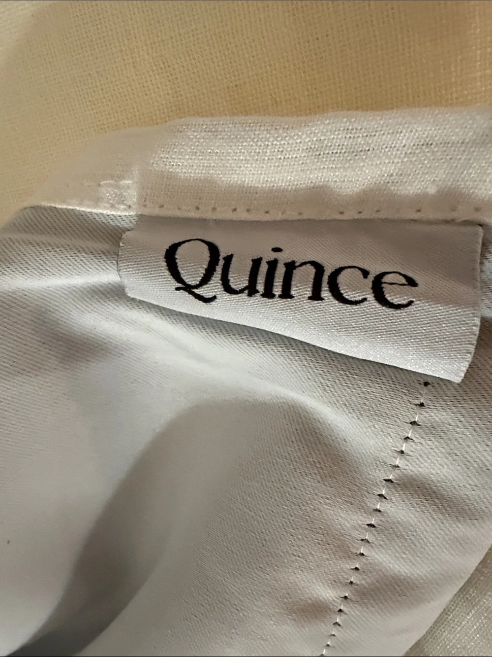 Quince White 100% Linen Blackout CURTAIN, 48” x 84”. One panel.